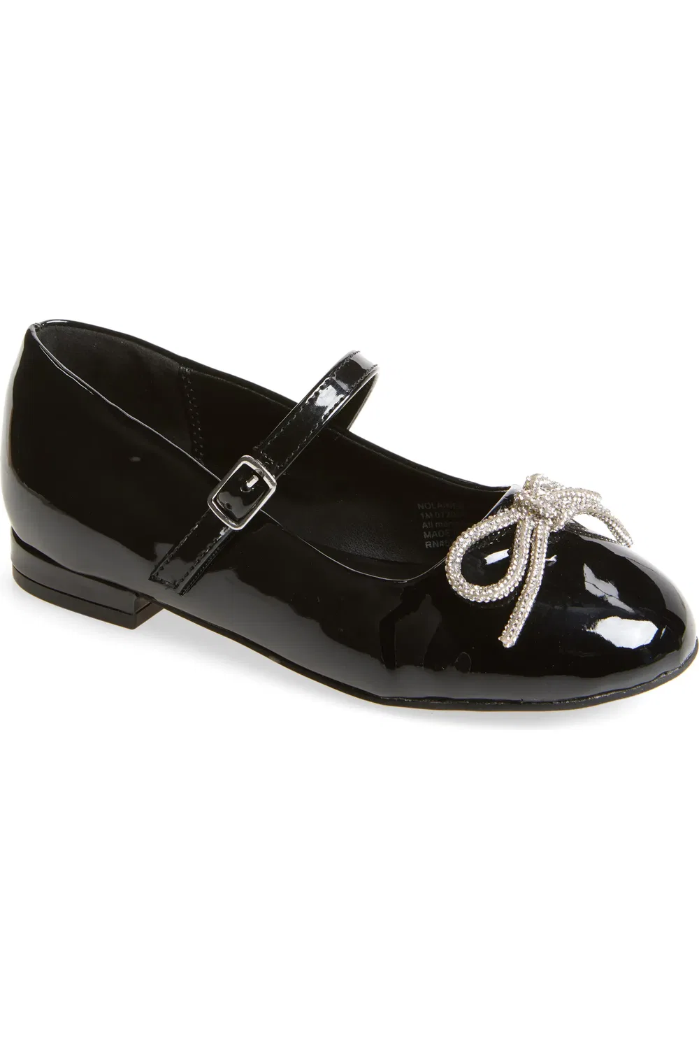 Детские туфли Мэри Джейн с блестящим бантом Lainee Nordstrom, черный