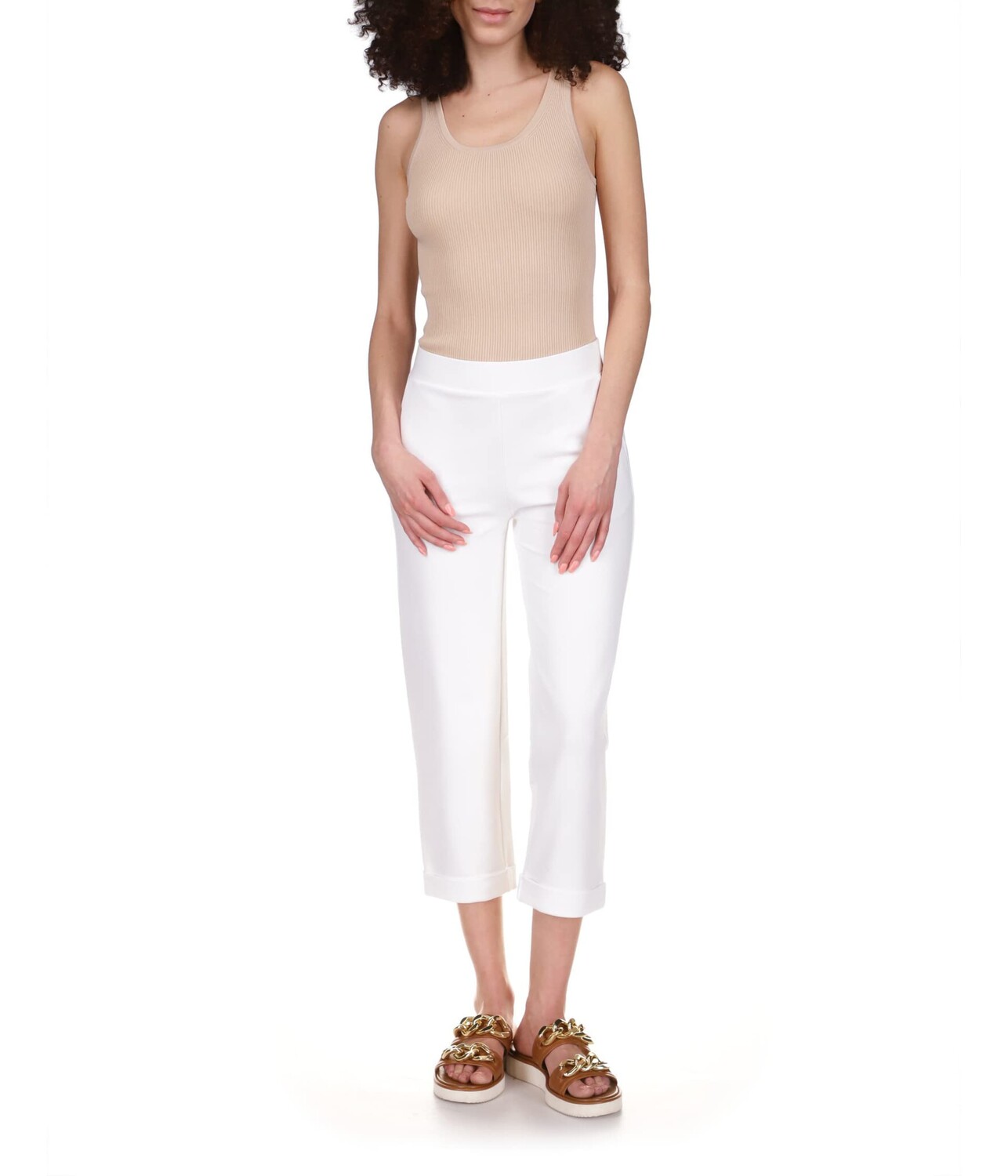 

Брюки MICHAEL Michael Kors, Solid Rolled Cuff Pants, Белый, Брюки MICHAEL Michael Kors, Solid Rolled Cuff Pants