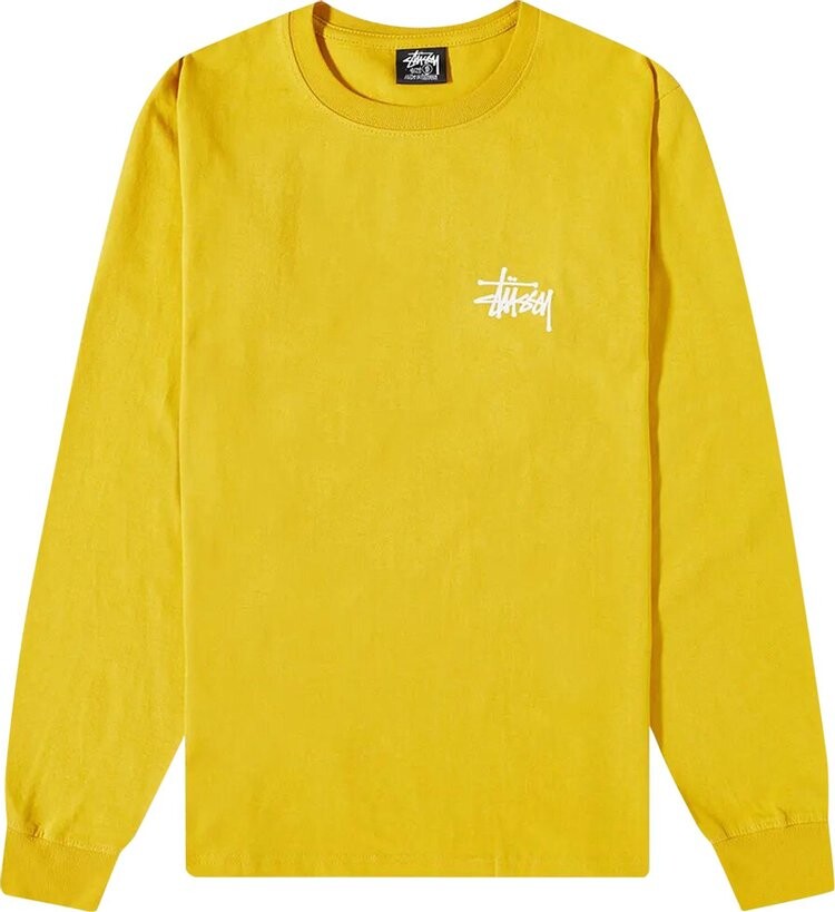 

Лонгслив Stussy Basic Long-Sleeve Tee 'Honey', желтый