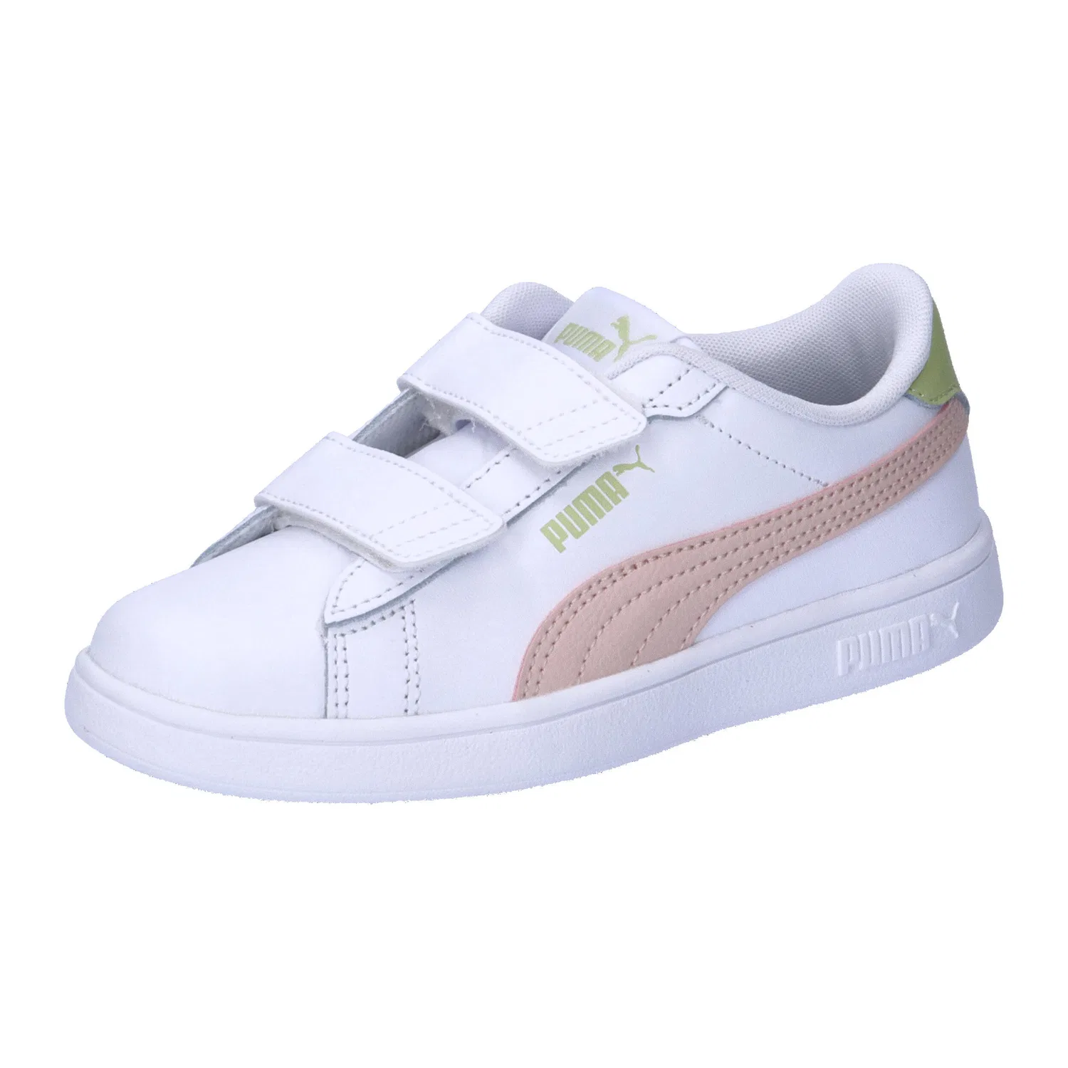 Детские кроссовки с кожаным верхом Smash 3.0 Puma, Weiß