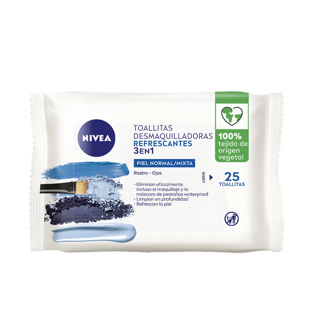 Очищающие тоалетные салфетки 25 шт, с экстрактом лотоса Nivea