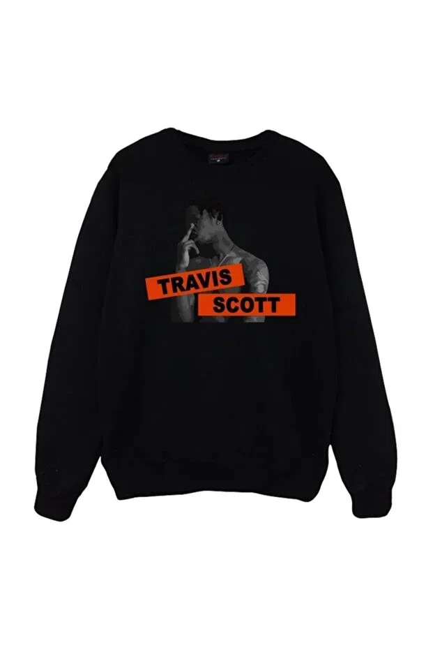 Детские свитшот для девочек с принтом Astraworld Travis Scott Printed, Fame-Stoned, Black