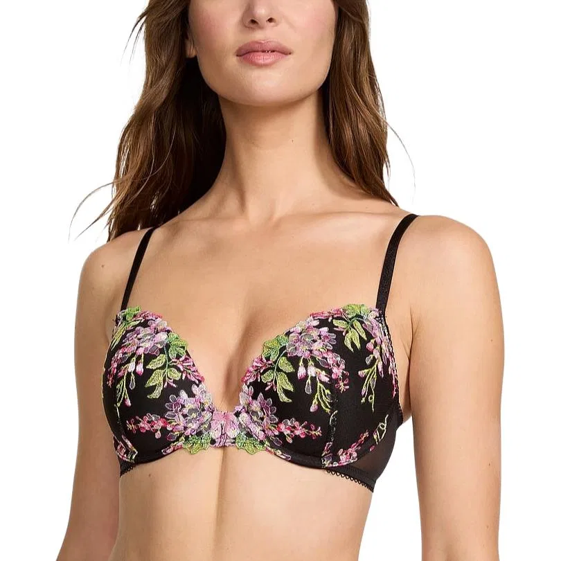 Женский бюстгальтер из коллекции Fantasy Victoria's Secret, Black Sole Floral Embroidery