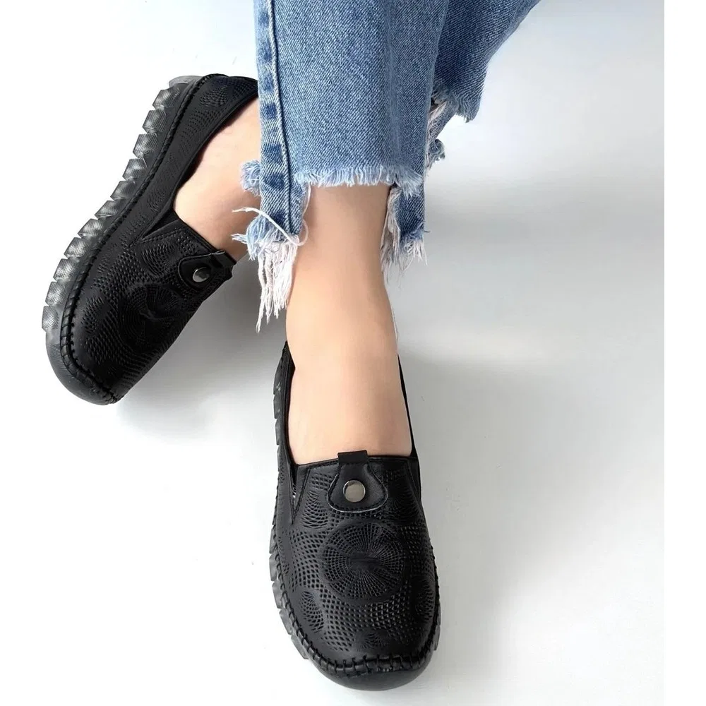 Детские спортивные кроссовки кожаные Rinna Siyah Deri Spor Ayakkabı Beruflic — фото 4
