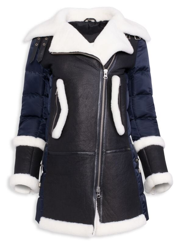 

Пуховик из овечьей шерсти WOLFIE FURS Navy, Серый, Пуховик из овечьей шерсти WOLFIE FURS Navy