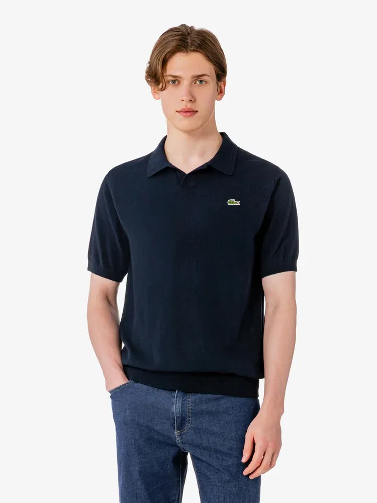 Футболка с воротником-поло из букле LACOSTE, Navy
