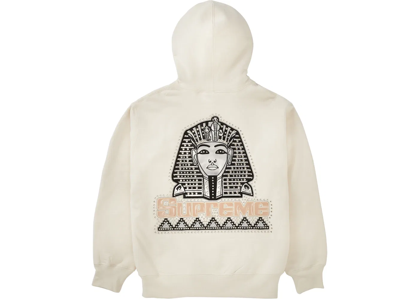 Мужской худи с принтом Supreme Pharaoh Studded Hooded Sweatshirt Supreme, Natural