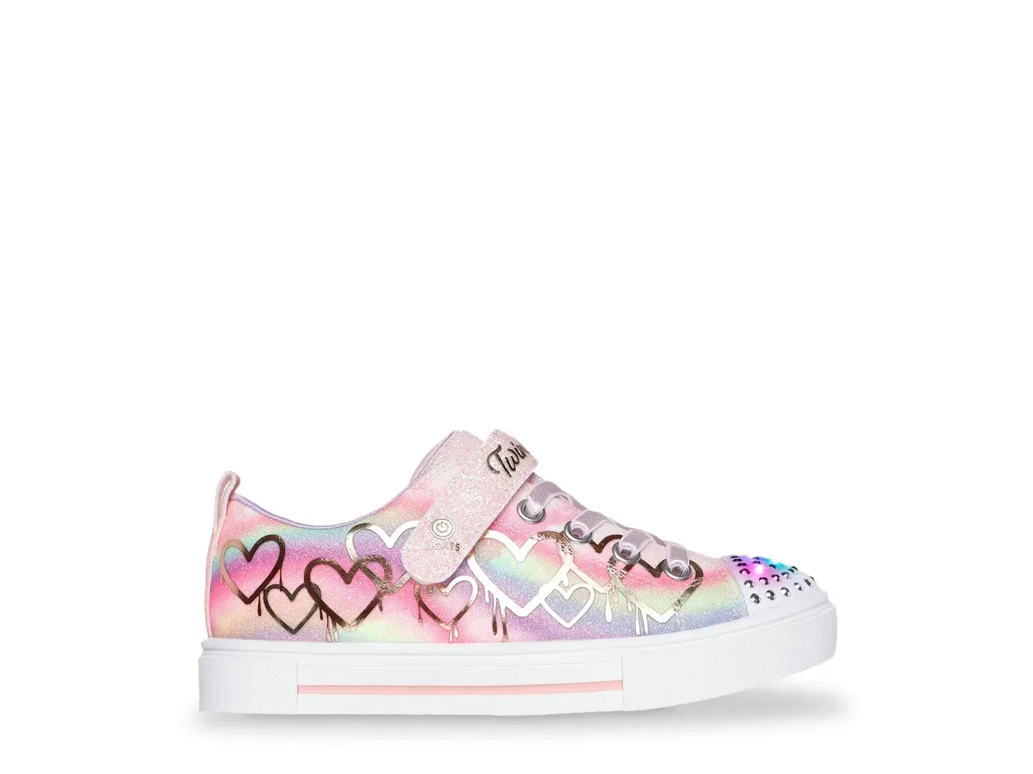 Кроссовки со светящимся носком Twinkle Sparks Ombre Love Skechers, светло-розовый — фото 4