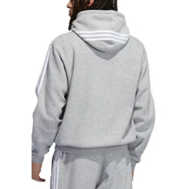 Худи с длинным рукавом Comfort 3-Stripes Adidas, серый — фото 3