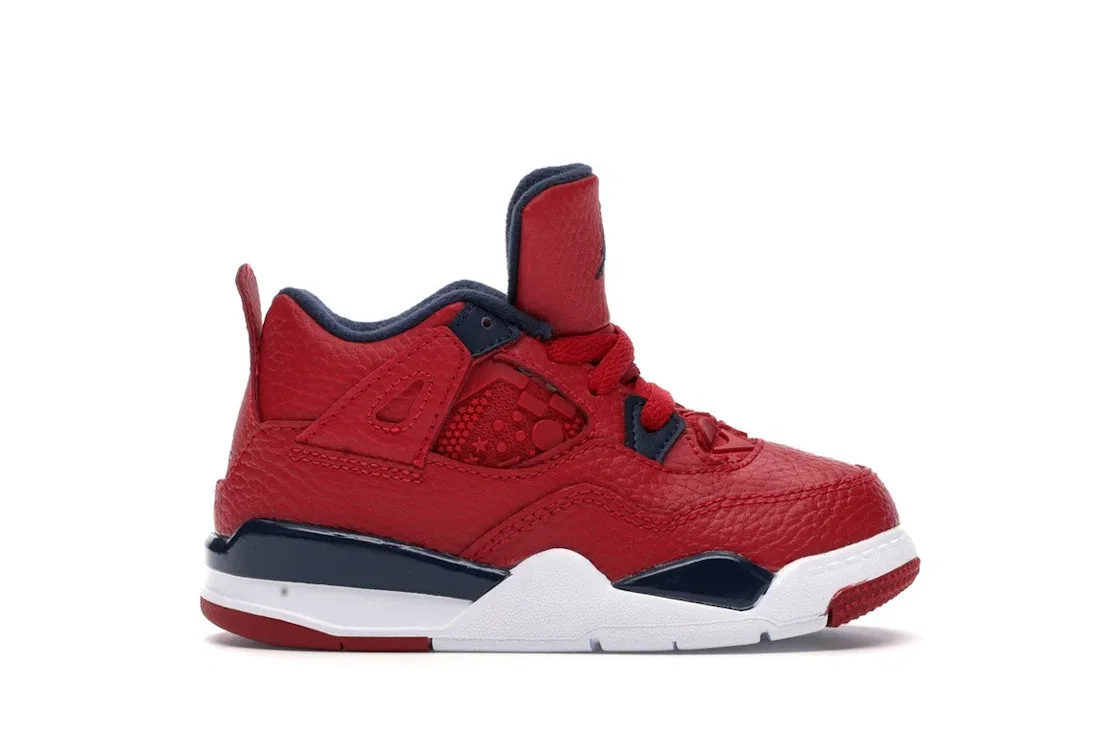 Детские кроссовки Lifestyle Jordan 4 Retro Jordan Gym Red/Obsidian/White/Metallic Gold