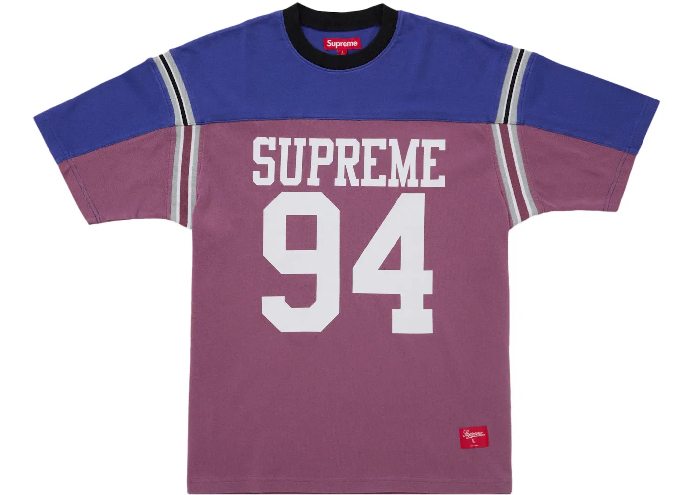 Мужская футболка с принтом Supreme Split S/S Football Top, Dusty Purple