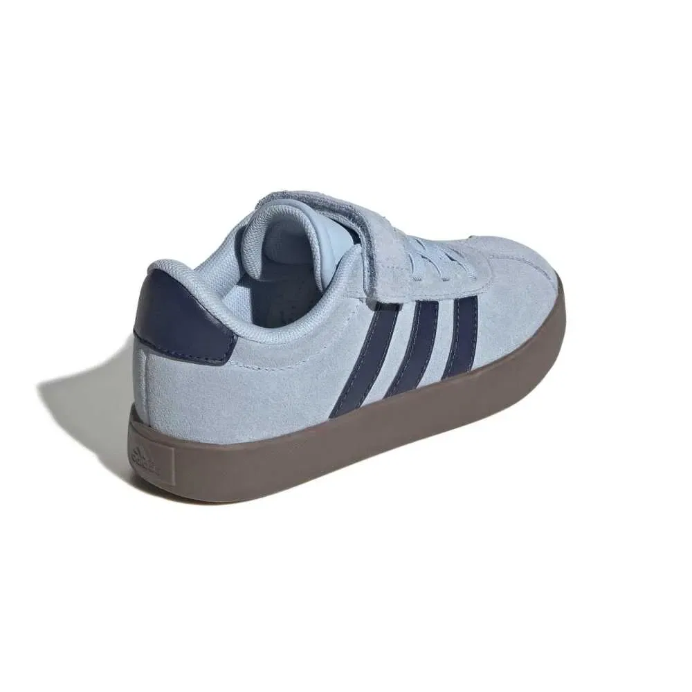 Детские кроссовки на липучке VL Court 3.0 Adidas, Blue — фото 4
