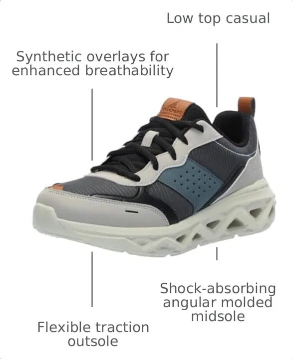 Детские кроссовки для мальчиков SKX-1121 Skechers, Naturalsynthetic/Black — фото 3