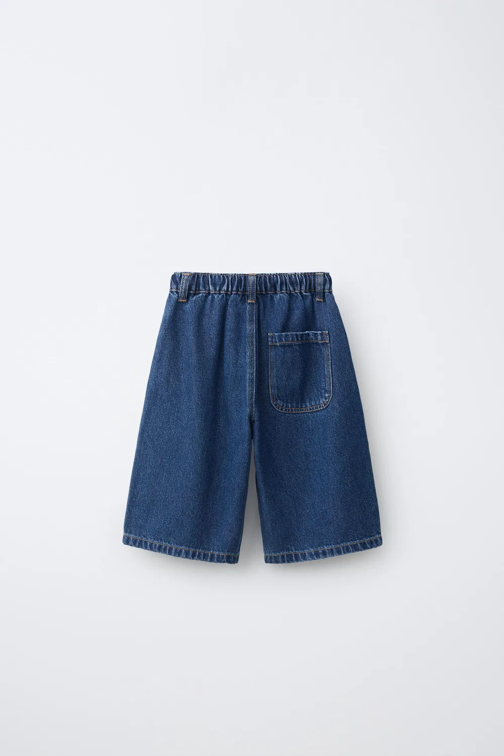 Свободные джинсовые шорты-бермуды ZARA, Mid-blue — фото 2