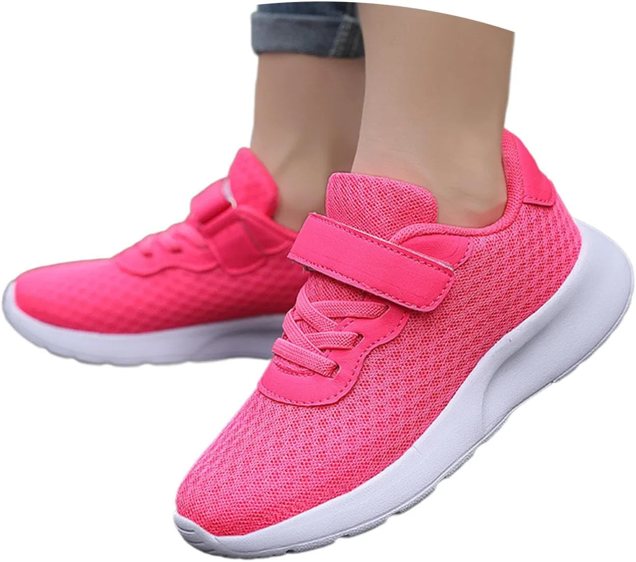 Детские кроссовки с широким носком для девочек, Hot Pink — фото 2