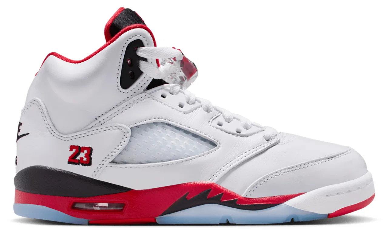Кроссовки для мальчиков Air 5 Retro OG Jordan, цвет Black/Fire Red/White