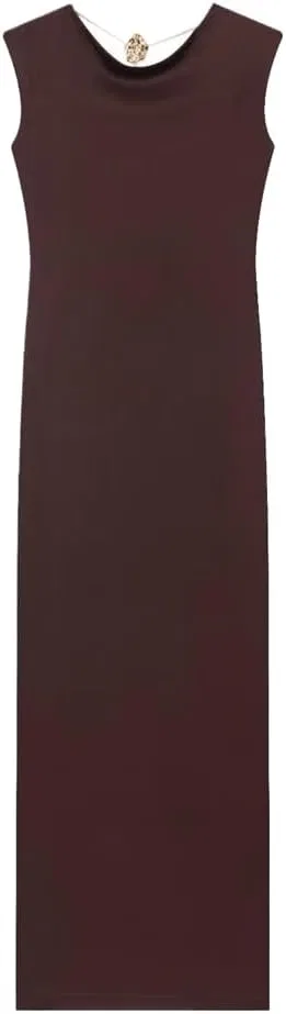 Женское секси платье макси с цепочкой Sheath, Pic Color