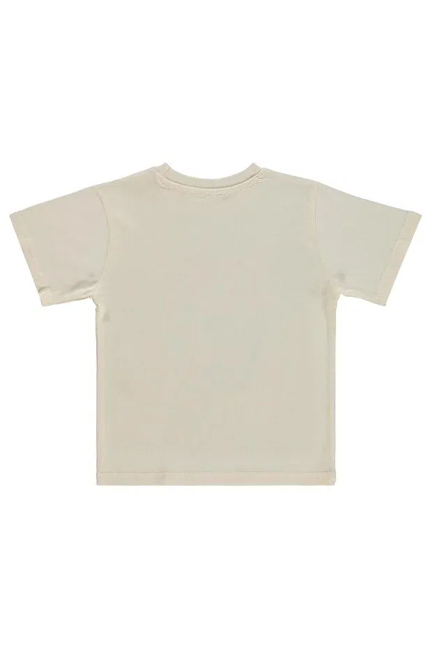 Детская футболка для мальчиков с принтом Basket Printed T-Shirt Civil Boys, Ecru — фото 2
