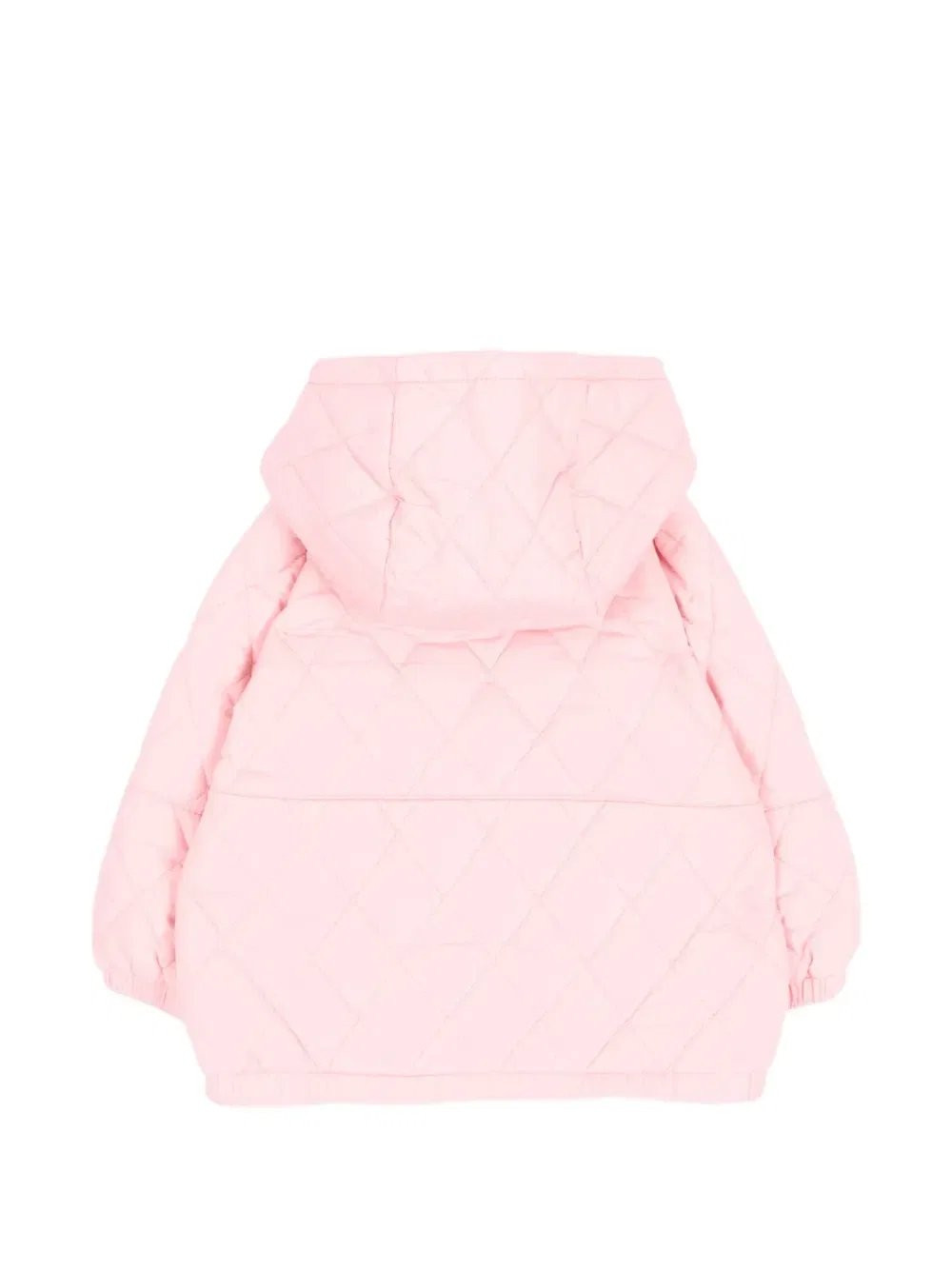 Стеганая куртка с капюшоном Moschino Kids, розовый — фото 2