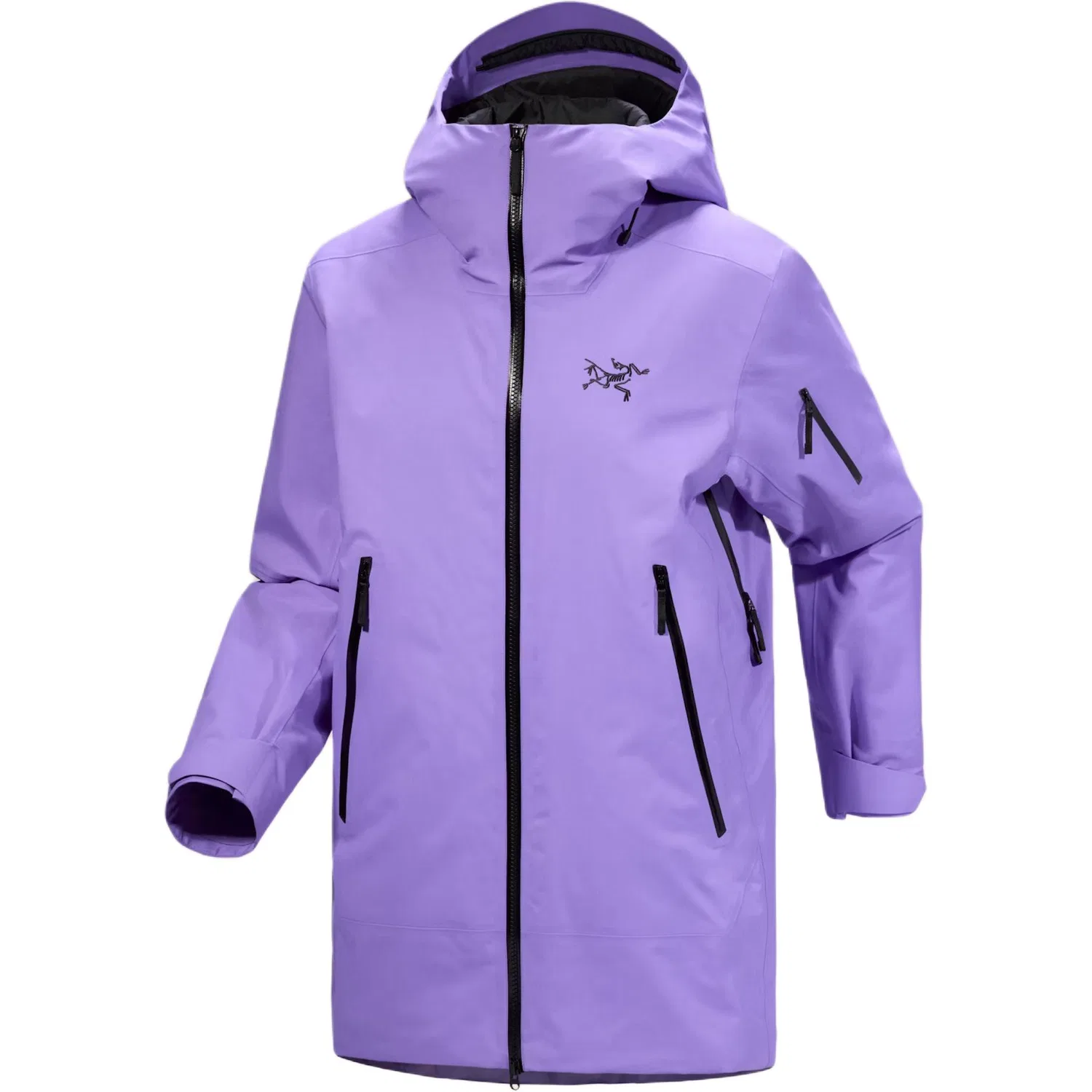 Женская утепленная куртка-пуховик с принтом Aster Mountain Arcteryx, Mountain Aster/Black