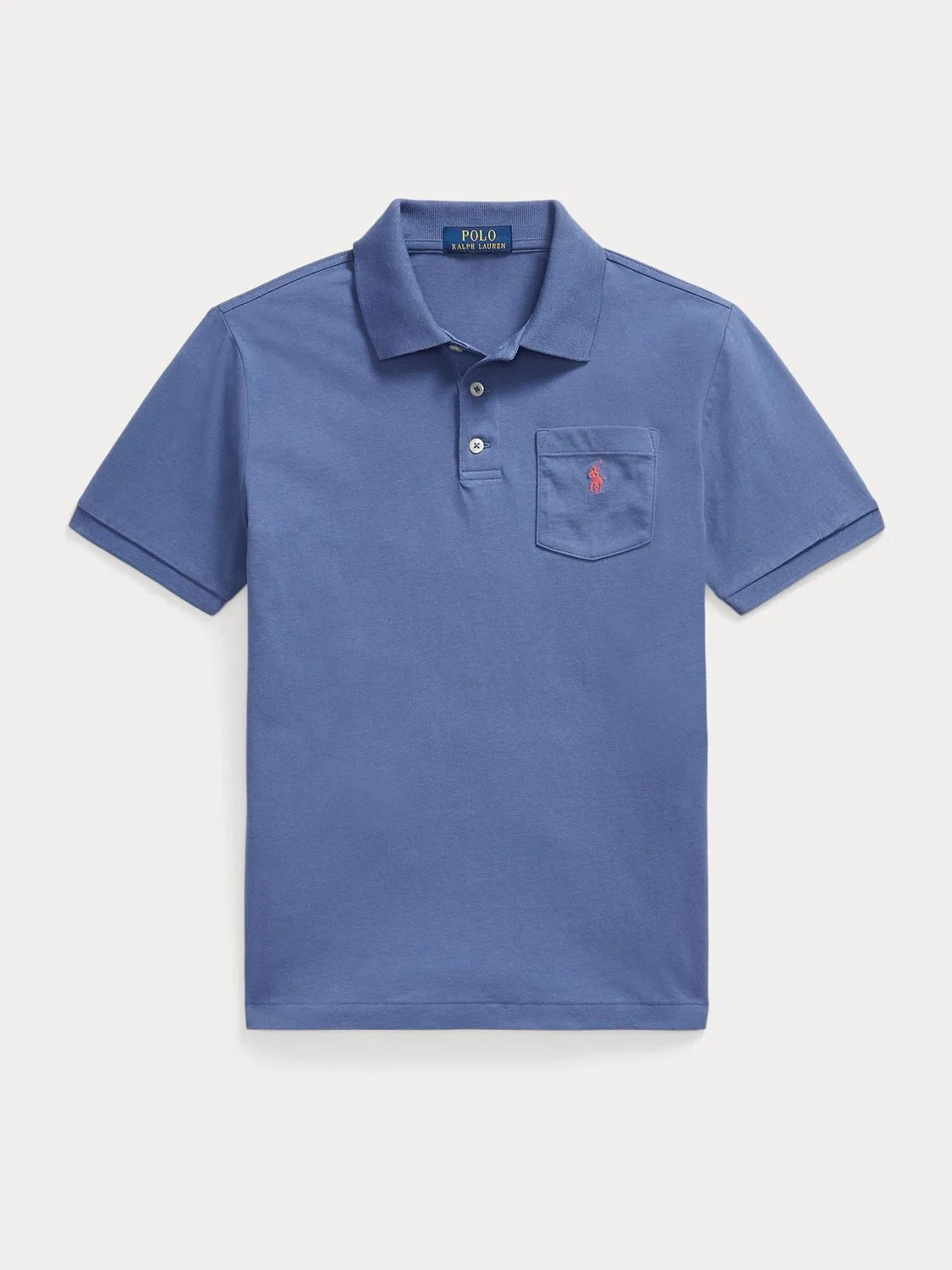 Поло Polo Ralph Lauren с карманом, синее