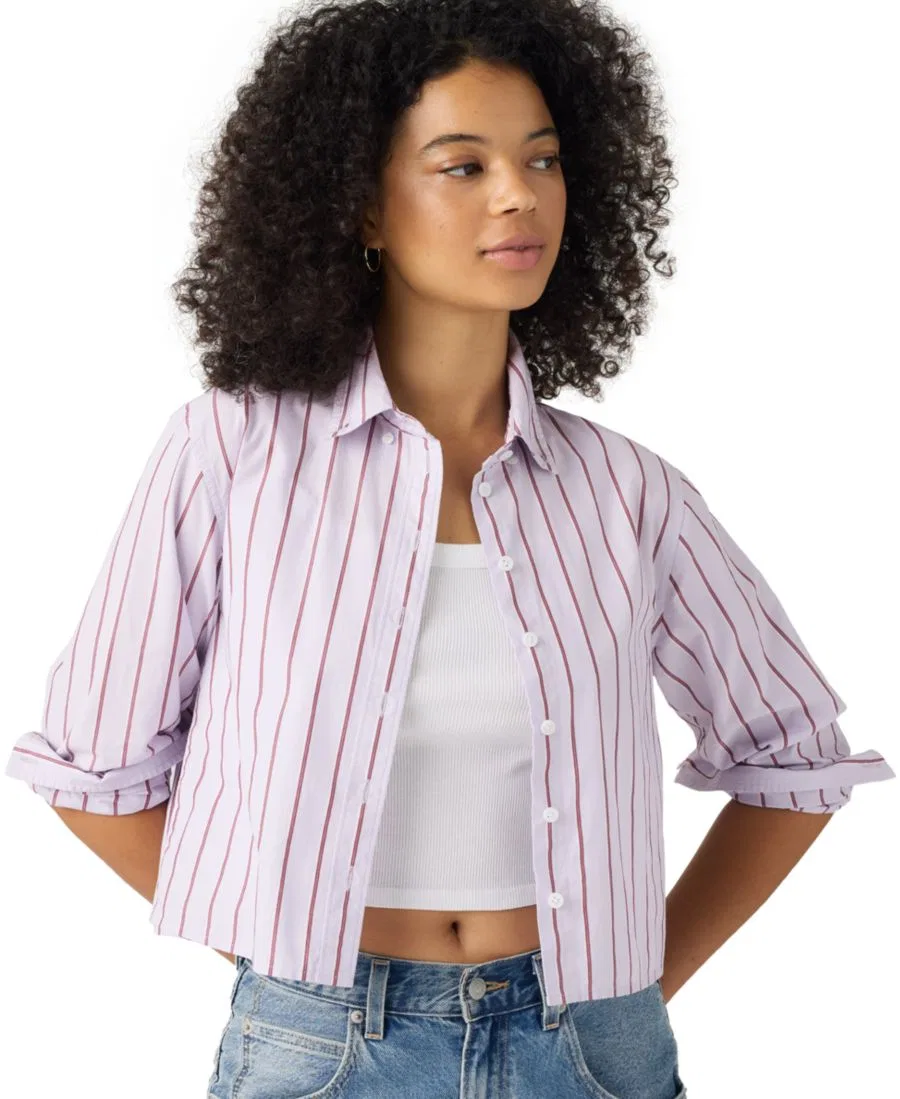 Женская рубашка с длинным рукавом Sully Levi's, Adora Stripe Lavender Blue — фото 2