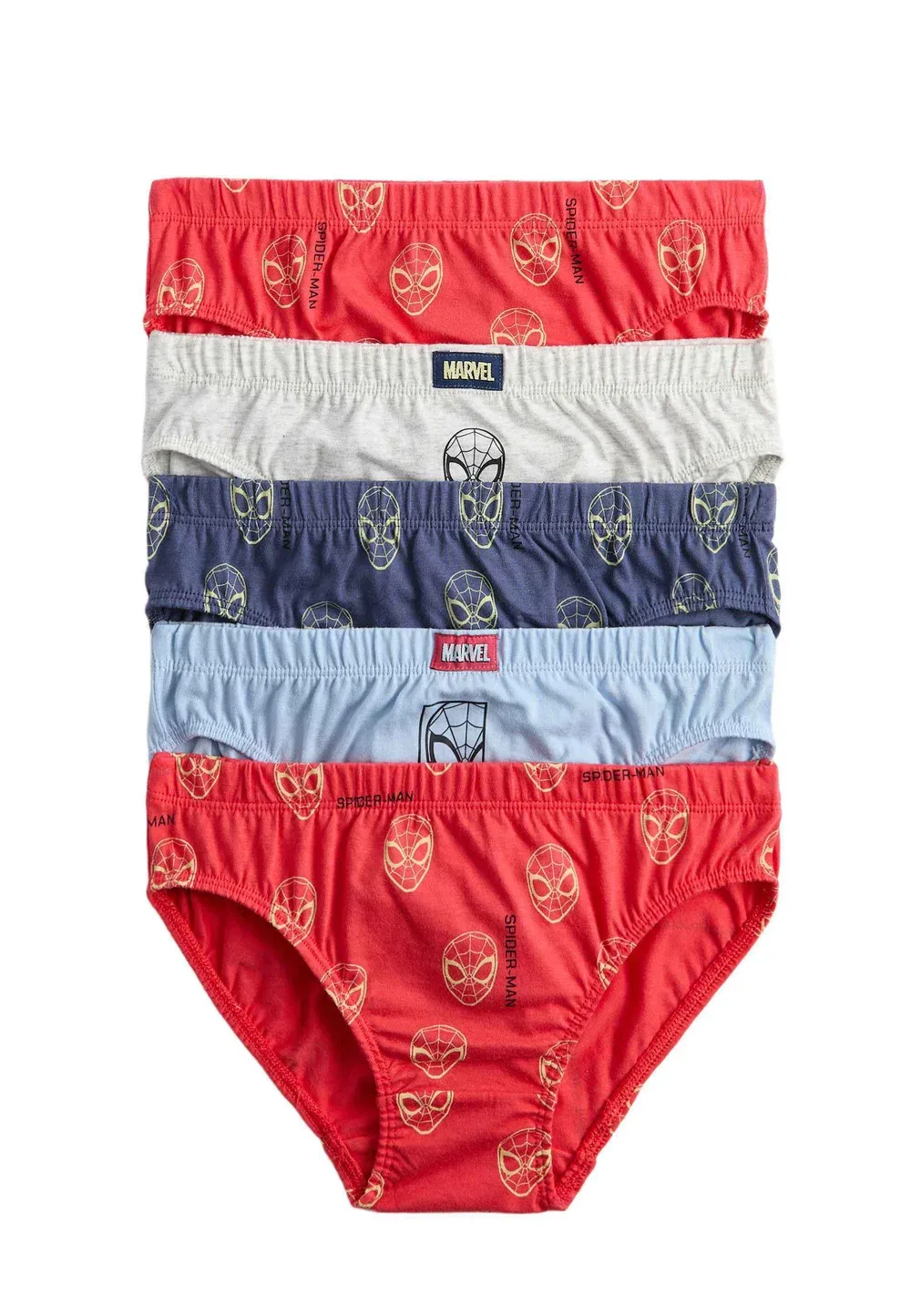 5 трусов Marvel Spiderman Marks & Spencer, Red Mix — фото 3