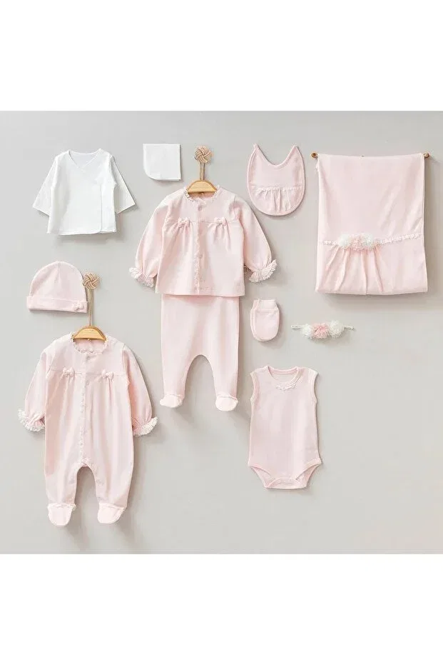 Детский комплект боди для новорожденных девочек с цветочным принтом Basics Cherub Baby, Pink