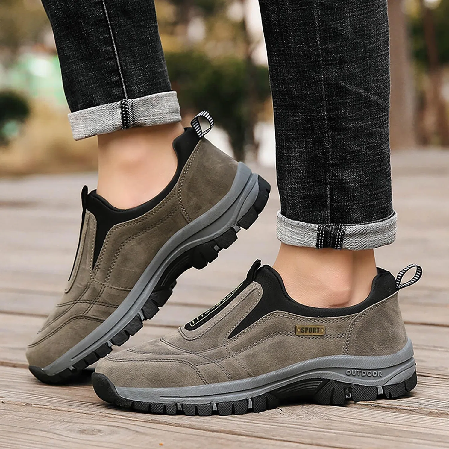 Детские кроссовки для походов, с ортопедической поддержкой, Hallux Valgus Herren, Dark Khaki — фото 3