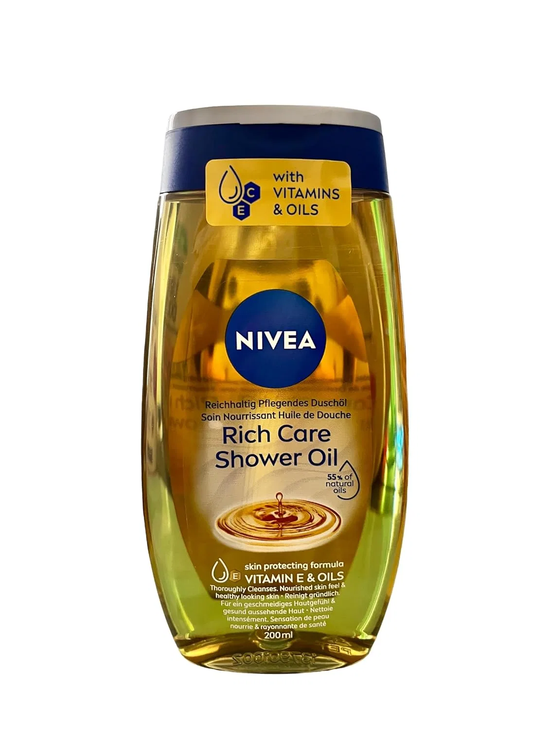 Гель для душа NIVEA Huile de Douche, 200 мл, Лаванда