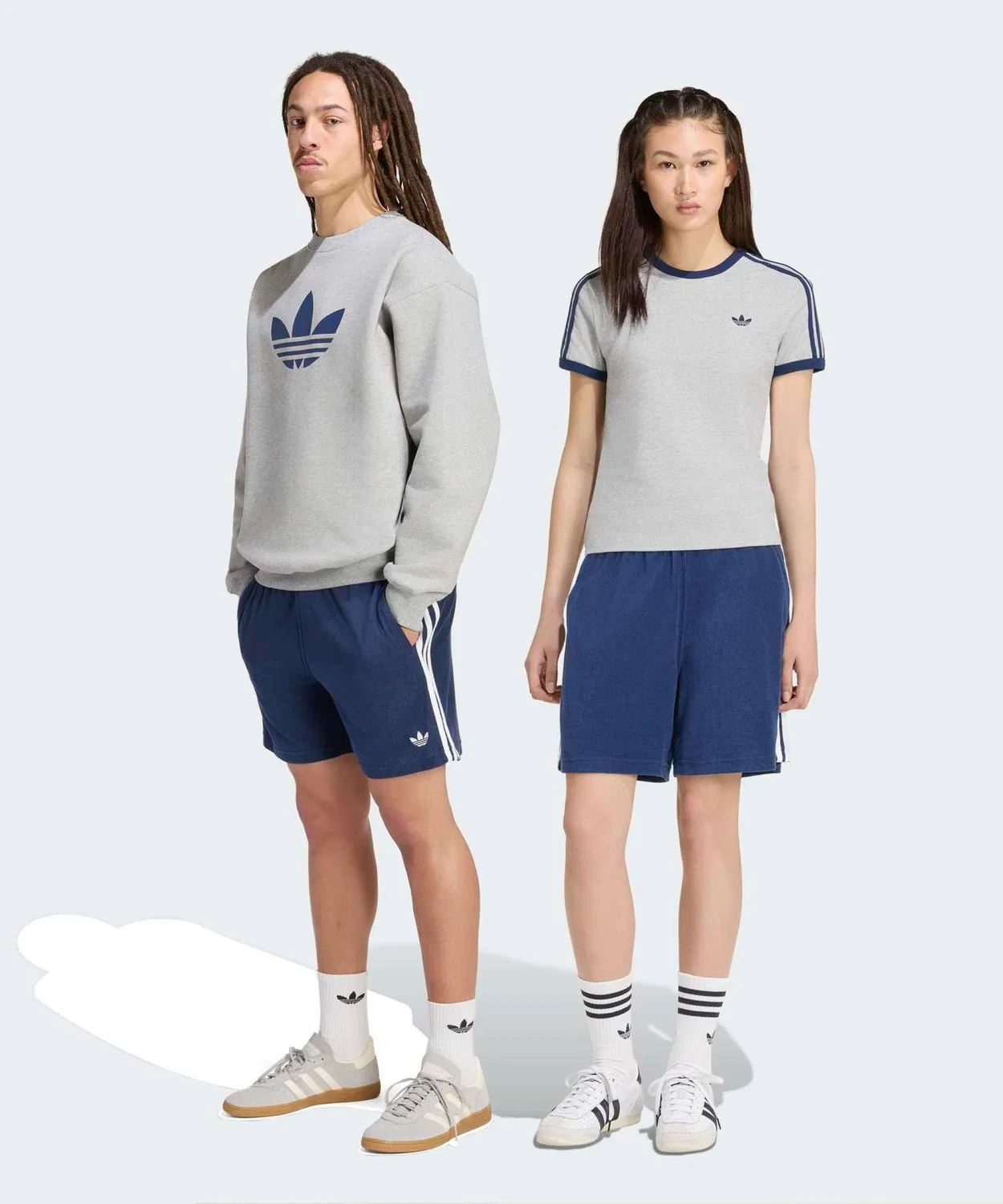 Мужские шорты из махровой ткани с принтом Adidas Originals, Blue