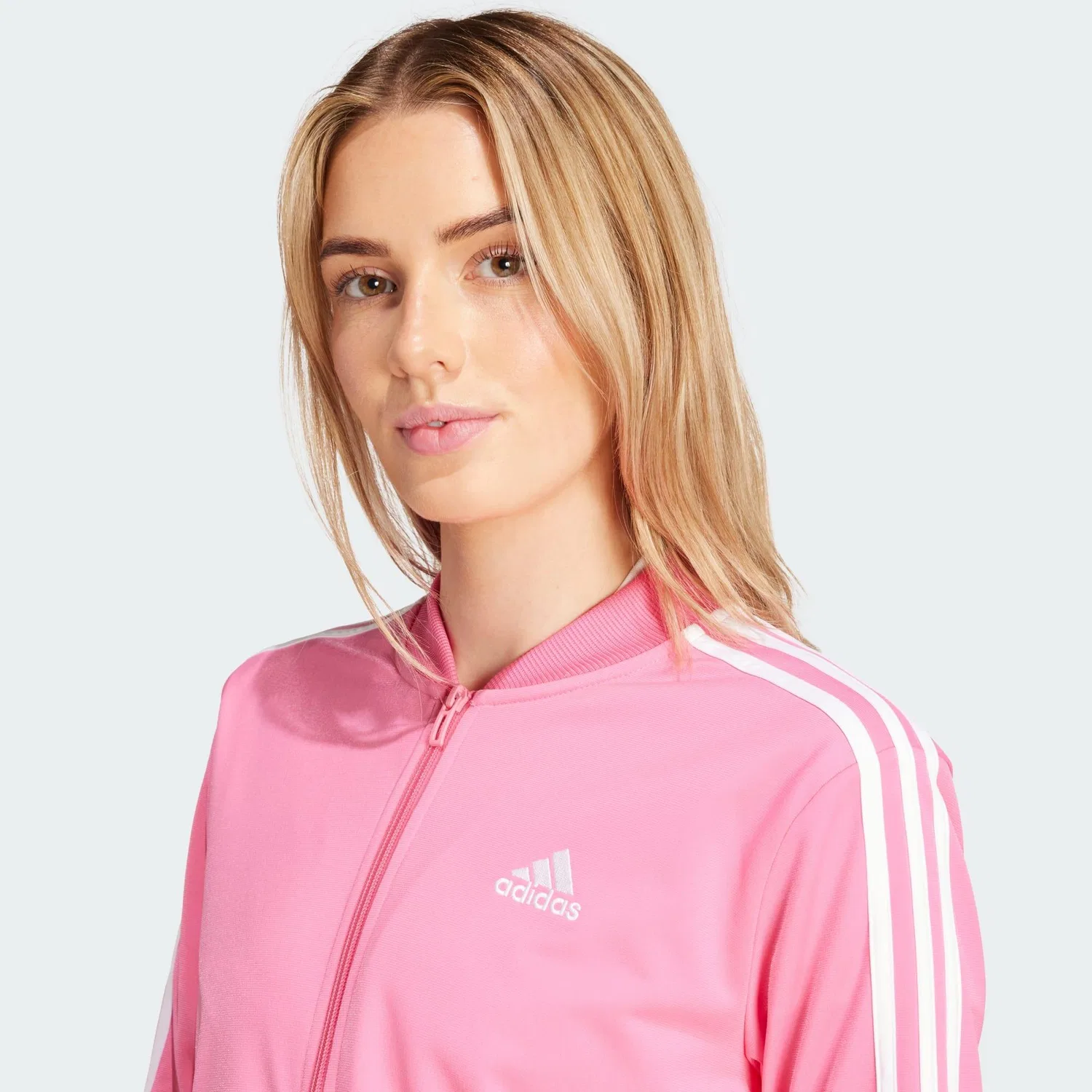 Женский спортивный костюм с принтом Essentials 3-Streifen Adidas, Magentapink Weiss — фото 4