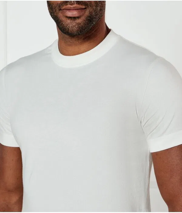 Мужская футболка хлопковая T-Shirt Burberry, белый — фото 4