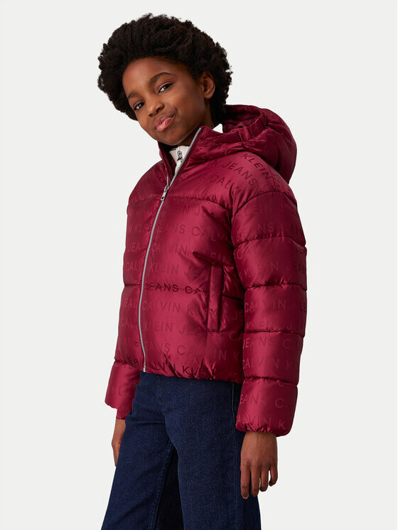 

Пуховик regular fit Calvin Klein, бургундия