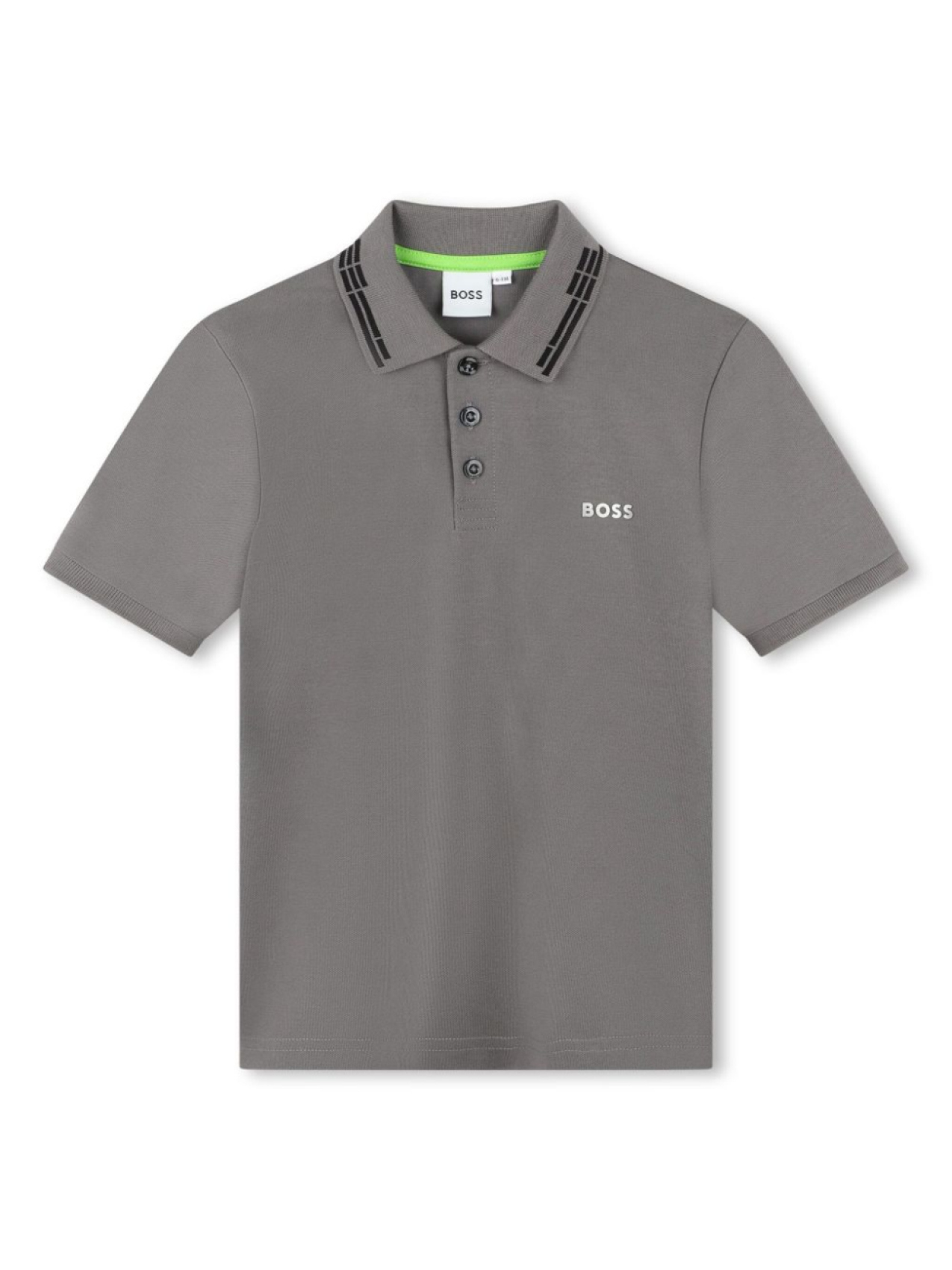 

BOSS Kidswear рубашка поло с логотипом, серый
