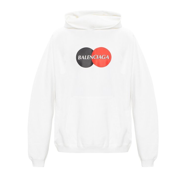

Худи Balenciaga Credit Card Logo Hoodie 'White', белый