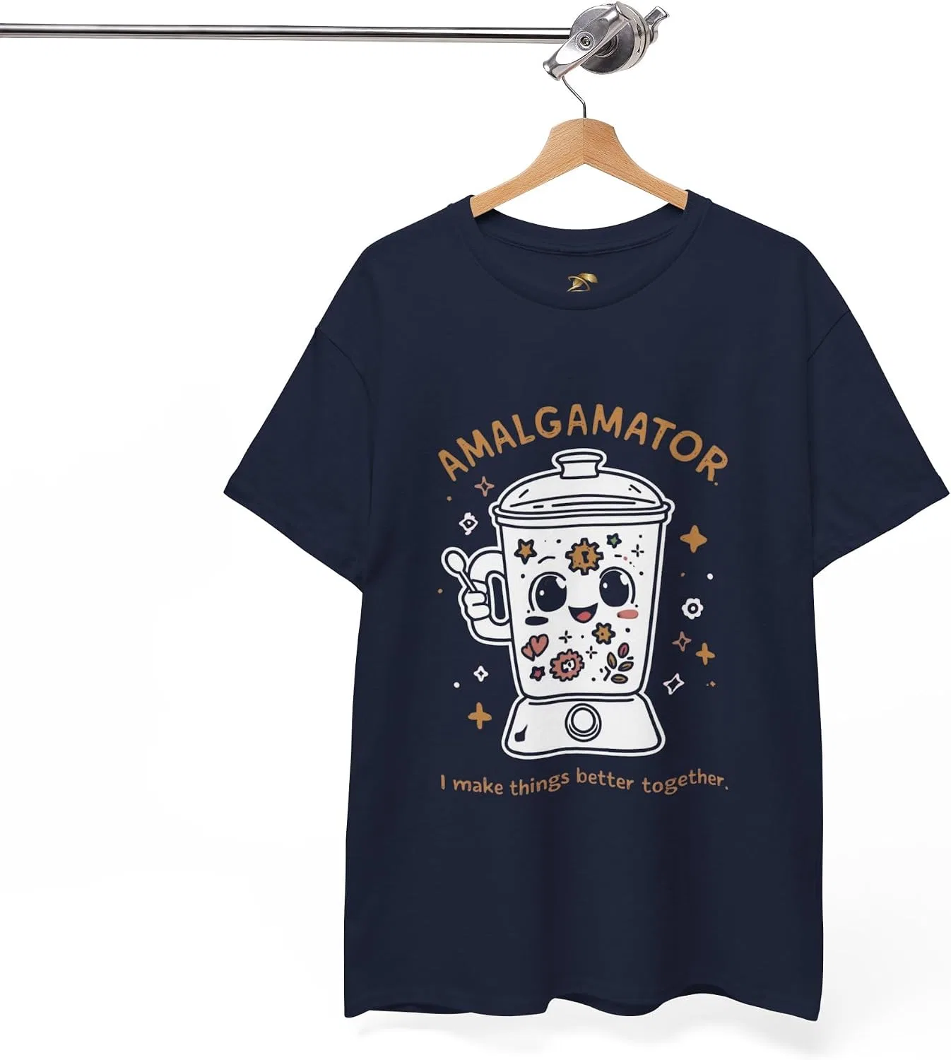 Женская футболка с принтом Amalgamator, тёмно-синий — фото 3