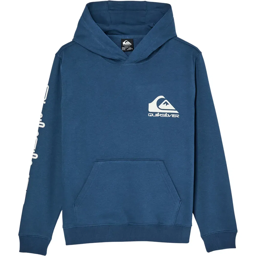 Детское худи для мальчиков с принтом Omni Logo Quiksilver, Blue