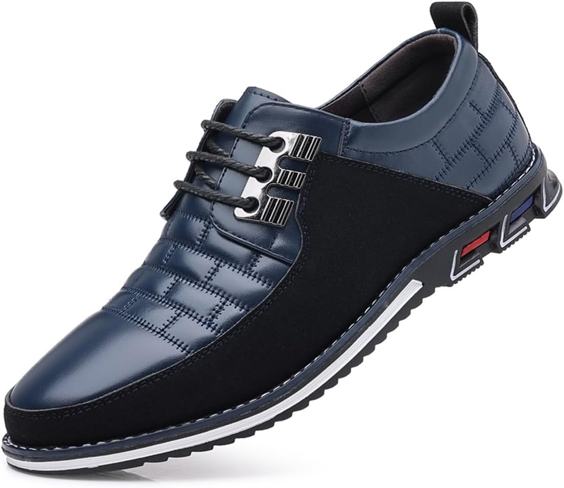 

Мужские оксфорды, мужская повседневная обувь, деловая обувь, мужские большие кожаные туфли, мужская повседневная спортивная обувь, большие повседневные туфли Kervaky, синий