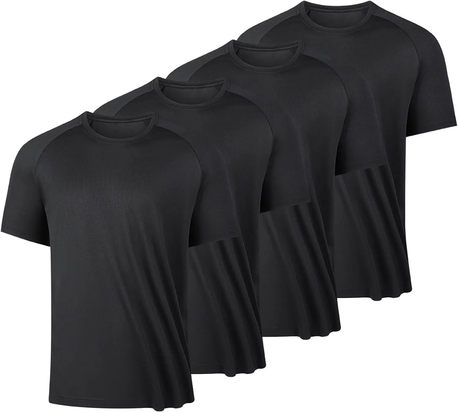 Мужские футболки Athletic Shirts, 4 шт, черный