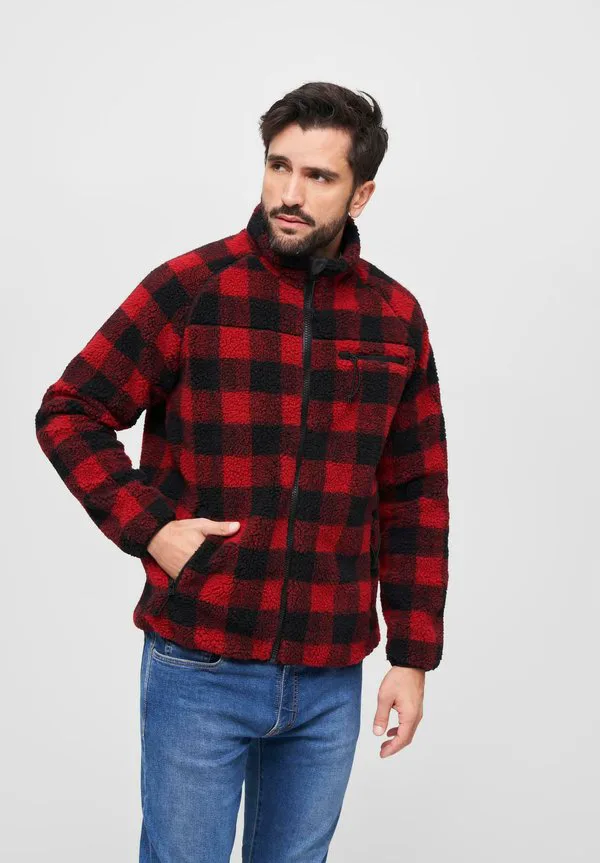 Куртка из плюшевого мишки Brandit, Red/Black/White