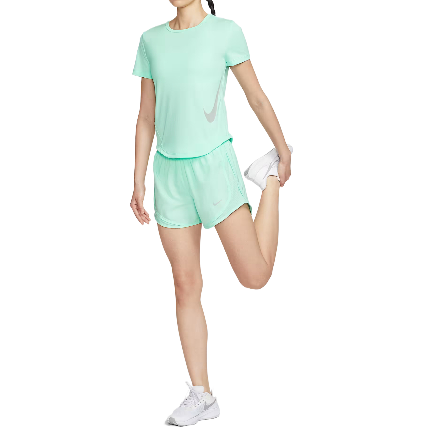 Женские шорты для спорта dri fit Nike, зеленый — фото 3