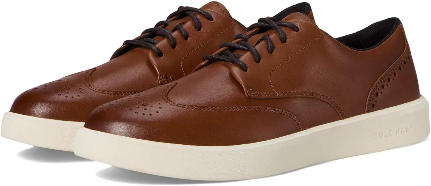 Мужские кроссовки Cole Haan Grand Crosscourt Daily Wingtip, темный шоколад/слоновая кость