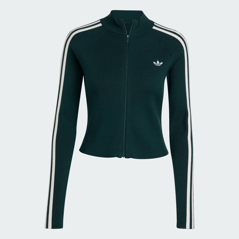 Спортивная футболка Adicolor Three Stripes Slim Knit Adidas, green — фото 4