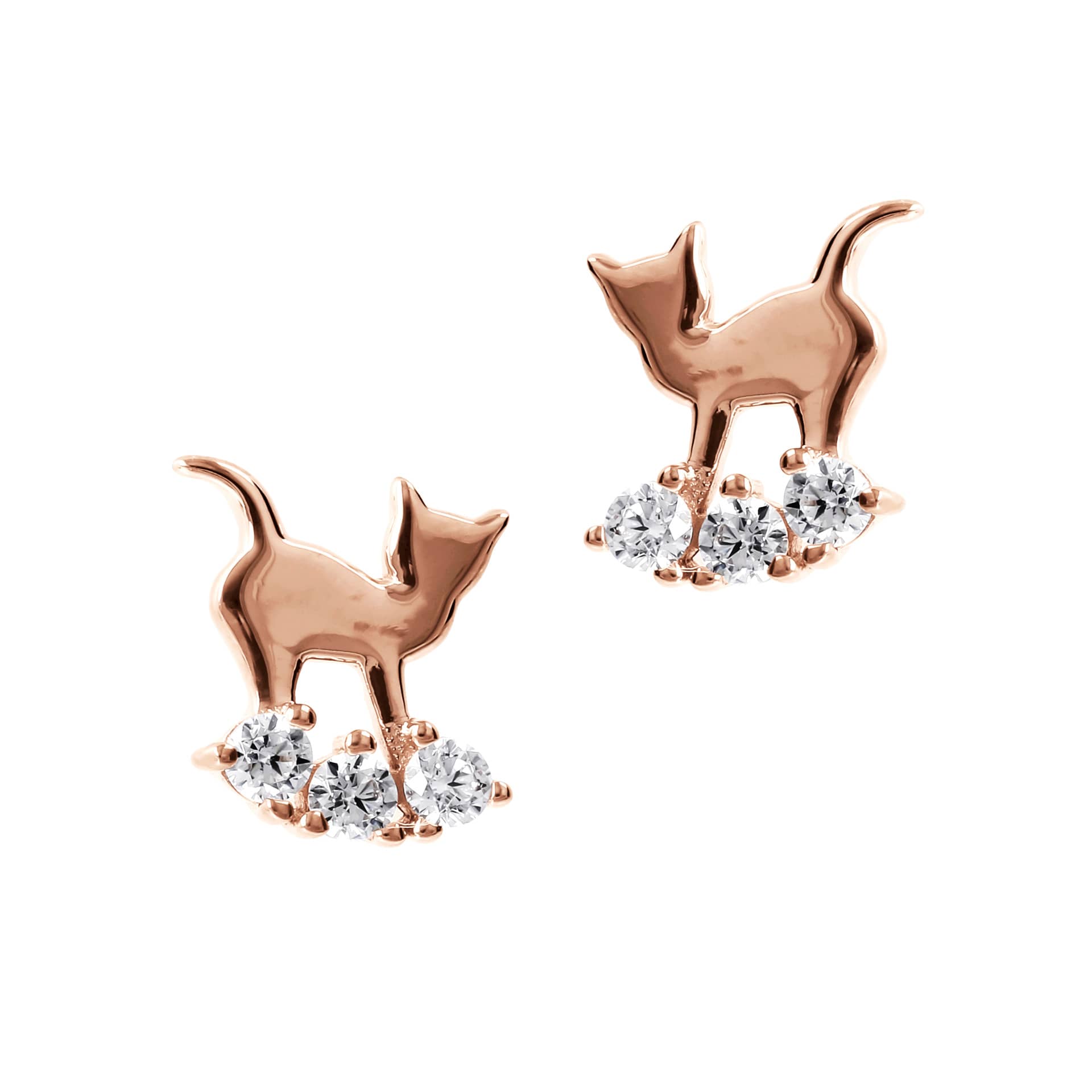 

Autentica - Серьги-гвоздики с кошачьими жемчужинами 0,30 карата Autentica, розовый