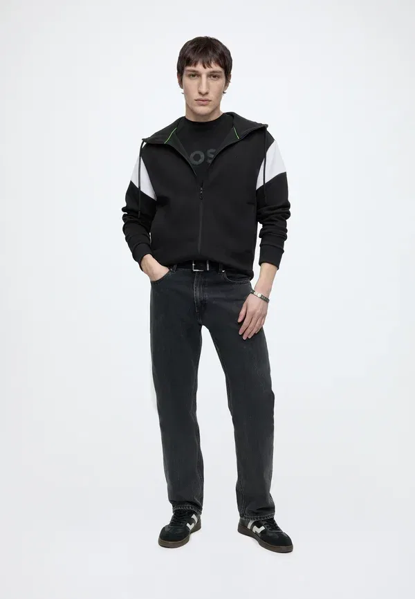 Толстовка на молнии Boss Union saggy zip up sweatshirt, черный — фото 2