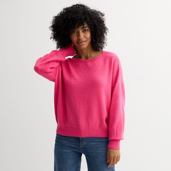 

Миниатюрный свитер с рукавами-фонариками Sonoma Goods For Life, цвет sudden pink
