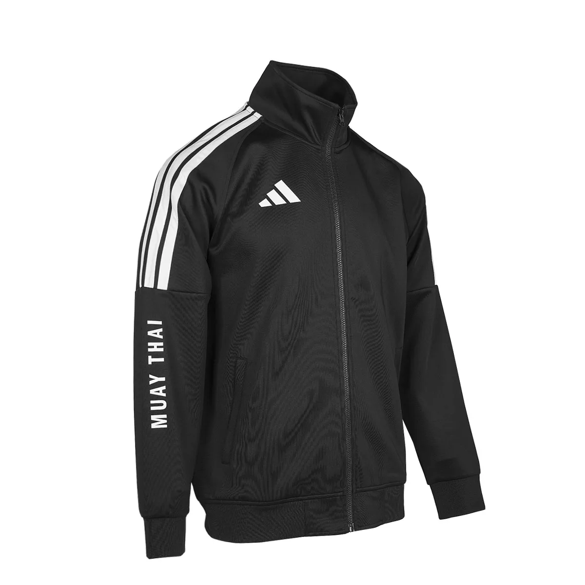 Adidas Куртка Unisex 3 Stripes черная с воротником стойкой