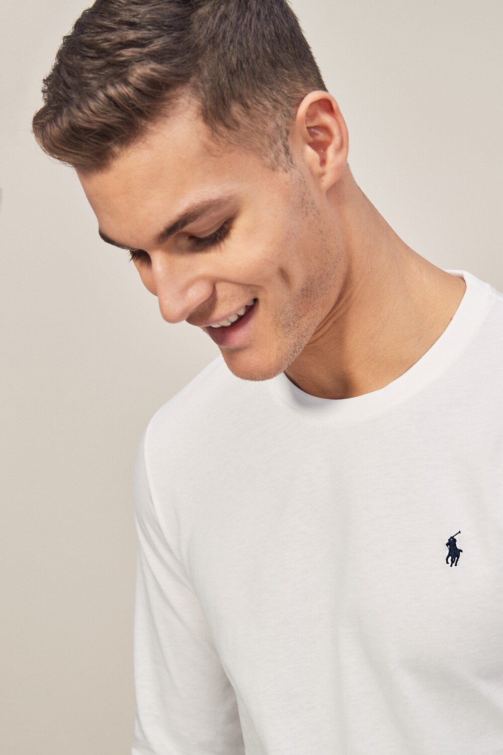 Блузка-поло с длинными рукавами и круглым вырезом Ralph Lauren Polo Ralph Lauren, белый — фото 4