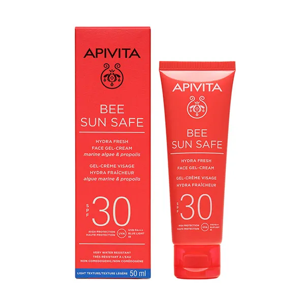 Увлажняющий крем-гель для лица Spf30 Bee Sun Safe Apivita, 50 ml — фото 2